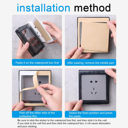 Fielect Weatherproof in Use Outlet Cover Plug 86 Type Electrical Outlet Cover Receptacle Protector 98x110x43mm for Retrofit Siding Construction, Transparent