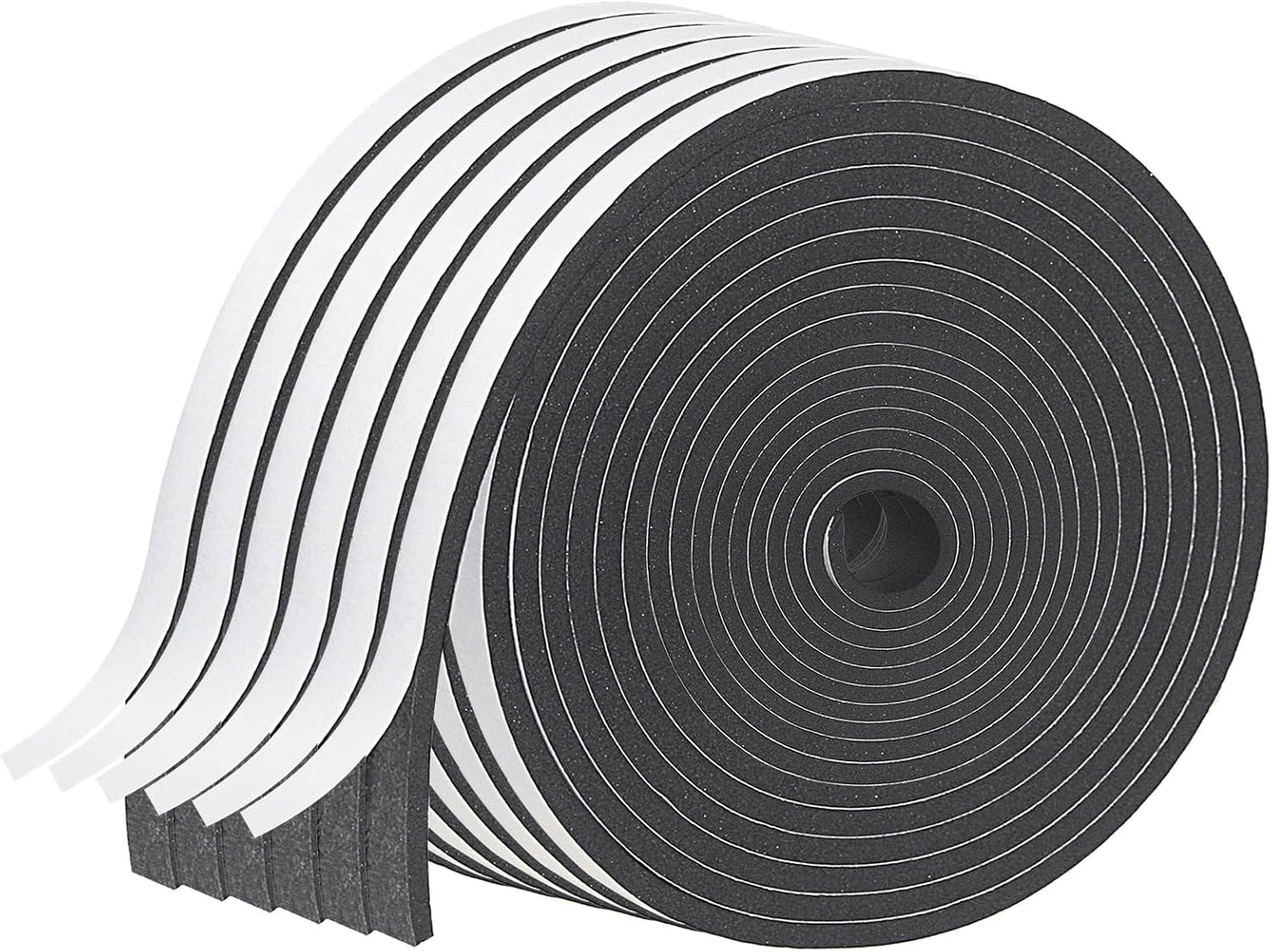 Weather Stripping Door Seal Strip for Doors and Windows, 1In x 1/8In x 33Ft x 2 Roll Foam Insulation Tape Self Adhesive,Sound Proof,Weatherstrip,Pipe Cooling, Air Conditioning Seal Strip - Colors B