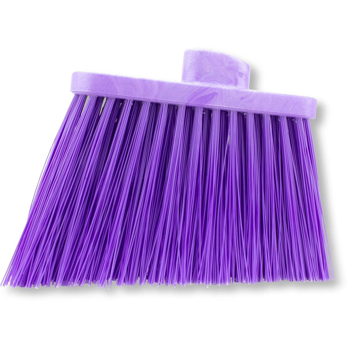 SPARTA Plastic Broom Head, Angled, Un-Flagged for Large Debris Indoor, Outdoor, Home, Restaurant, Lobby, Office, 12 Inches, Green