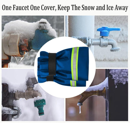 Outdoor Faucet Covers for Winter Freeze Protection, Upgraded Thicken 8.5" H x 6.1" W Outside Garden Faucet Socks for Winter Waterproof Reusable Hose Bibs Insulated Spigot Cover, 2 Pack Black