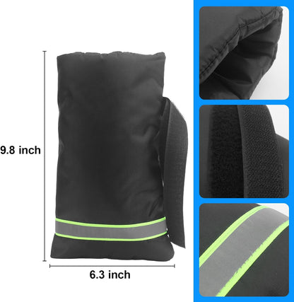 Outdoor Faucet Covers for Winter, 6.3" W 9.8" H Patio Winterizing, Reusable Waterproof Insulated Spigot Backflow Cover for Freeze Protection (Black-4Pack)