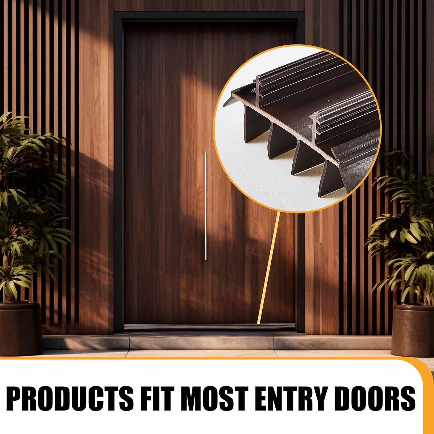 Pushglossy 2 Pcs 32inch Replacement Door Bottom with Vinyl Fins 1 3/4" Wide Threshold Seal Bottom of Door Weatherstrip Kerf Weather Stripping for 7/8" Between Barbs(Black)