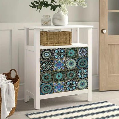 10PCS Peel and Stick Tile Backsplash Stickers, 4"x4" DIY Backsplash Mandala Style Stickers for Kitchen & Bathroom, Self-Adhesive Removable Waterproof Tile Decals for Home Decor