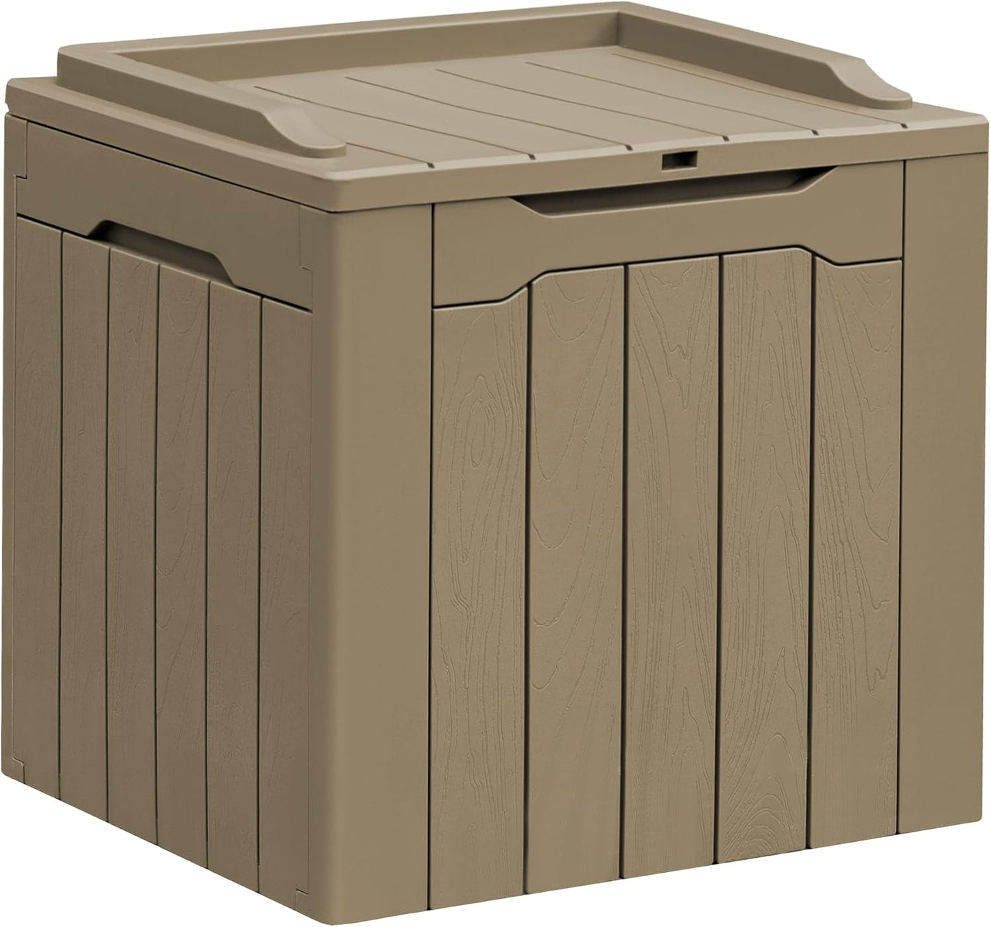Greesum 31 Gallon Resin Deck Box All Weather Outdoor Storage Boxes for Patio Furniture Set,Outdoor Toys,Garden Tools,Black