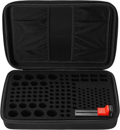 VEVOR Battery Organizer Storage Box, Battery Case Bag with Tester BT-168, Waterproof Batteries Organizer Storage Case with Zipper, Holds 167 Batteries AA AAA C D 9V Button, Black (Box Only)