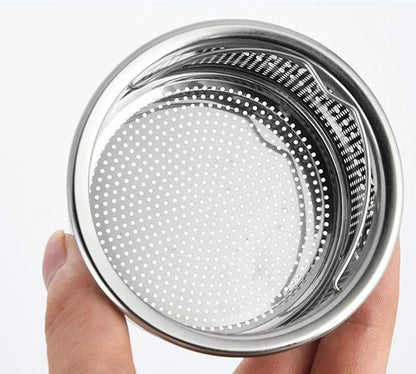2 Pack Sink Strainer Basket, Stainless Steel Sink Drain with Handle Kitchen Drain Basket 3in Outer Diameter Kitchen Utensils for Restaurant Home