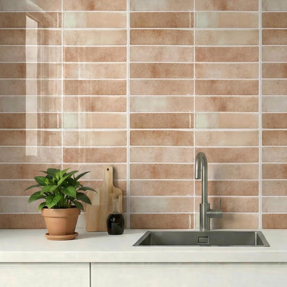 Peel and Stick Backsplash Tiles – Easy DIY Self-Adhesive Subway Wall Tiles, 10 Pack for Kitchen & Bathroom, 11.42'' x 9'' (White Grey)