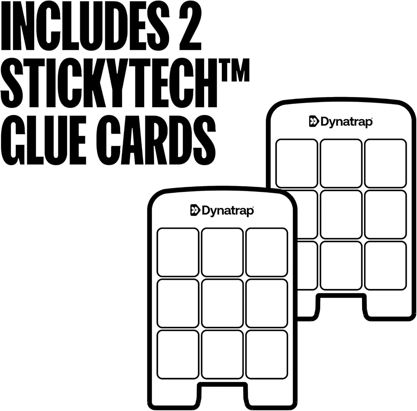 Dynatrap Glue Card Refills for Indoor Dynatrap Fly Trap Models DT3007 and DT3007W - 6 Glue Cards - 23007 - Discreet Indoor Insect Control - Includes 6 Official Refills