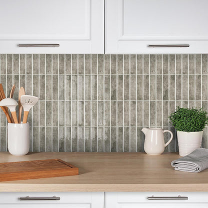 Alwayspon 10 Sheets 12x12inch Beige 3D Vinyl Backsplash Tiles, Self-Adhesive Peel and Stick Wall Tile Stickers Stick on Subway Tiles for Kitchen Bathroom Wall