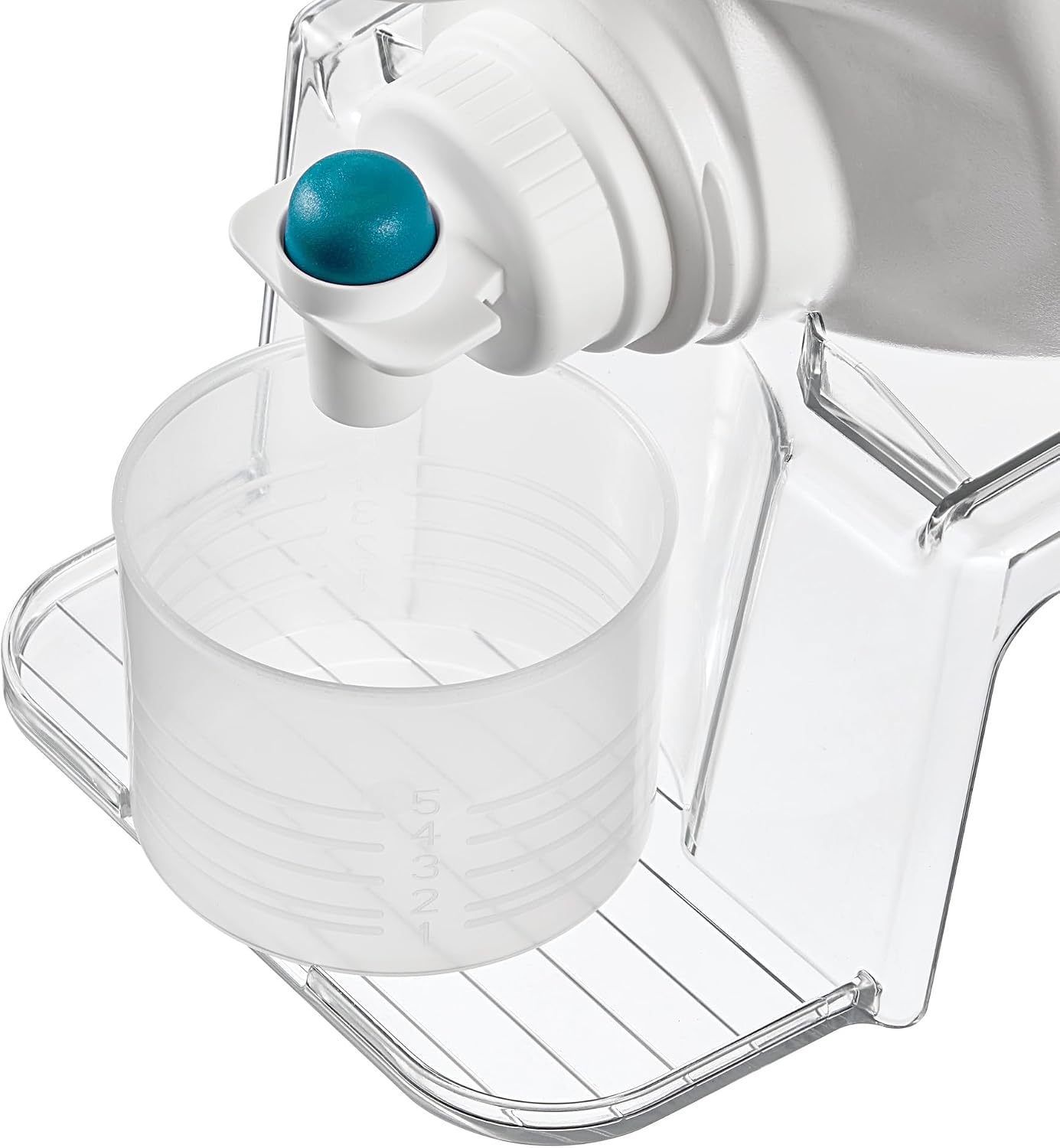 iDesign Laundry Detergent Holder Stand, White | Liquid Detergent Organizer, For Laundry Room