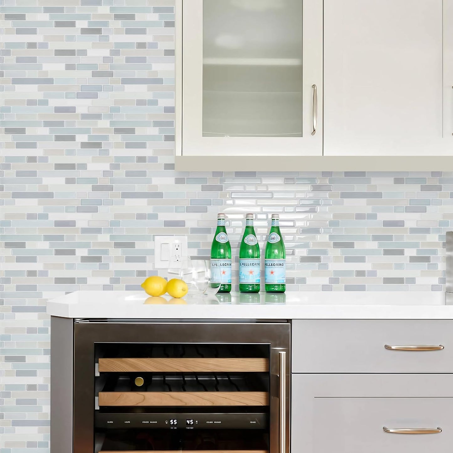STICKGOO Peel and Stick Backsplash - 10 Sheets of 12”×12” - 3D Self Adhesive Peel and Stick Tile Backsplash for Kitchen & Bathroom