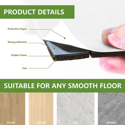 Felt Furniture Pads for Hardwood Floors 48 PCS, Furniture Pads, Floor Protectors for Hardwood Floors, Felt Pads for Furniture, Round, Dark Brown