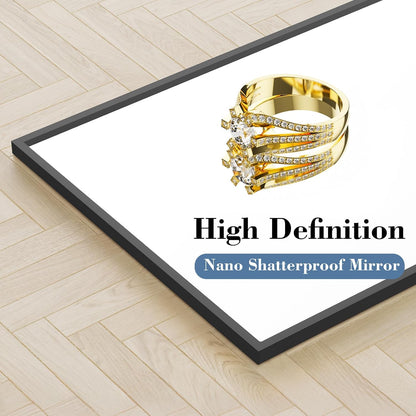 DUMOS 64"x21" Arched Full Length Floor Mirror, Full Body Mirror with Stand, Shatterproof Tempered Glass, Modern Aluminum Alloy Frame, Free Standing or Leaning for Home Decor, Gold