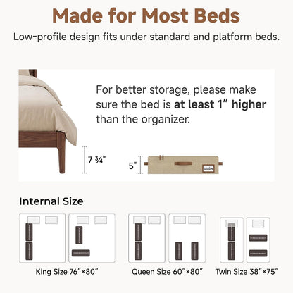 StorageWorks Large Under Bed Storage Containers with Handles and Label Holder, 2 Pack Ultra-thick Fabric Underbed Bins, Closet Organizer for Clothes, Blankets, Sweater