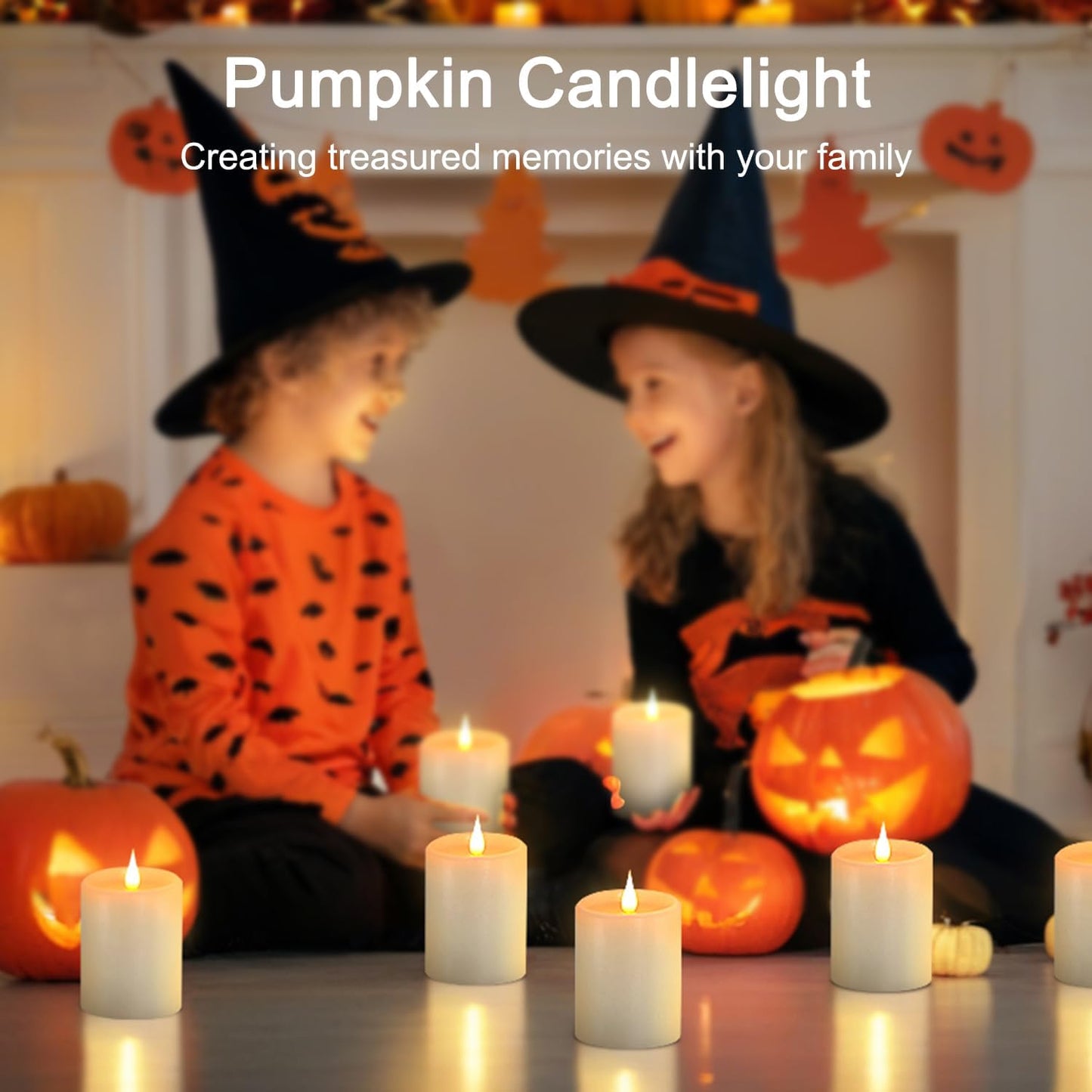 Flickering Flameless Candles with 3D Moving Flame, Real Wax Battery Operated Candles with Timer and Remote, Last 600+ Hours, 3" x 3" LED Fake Candles for Home Wedding Christmas Decor, 2 Pack