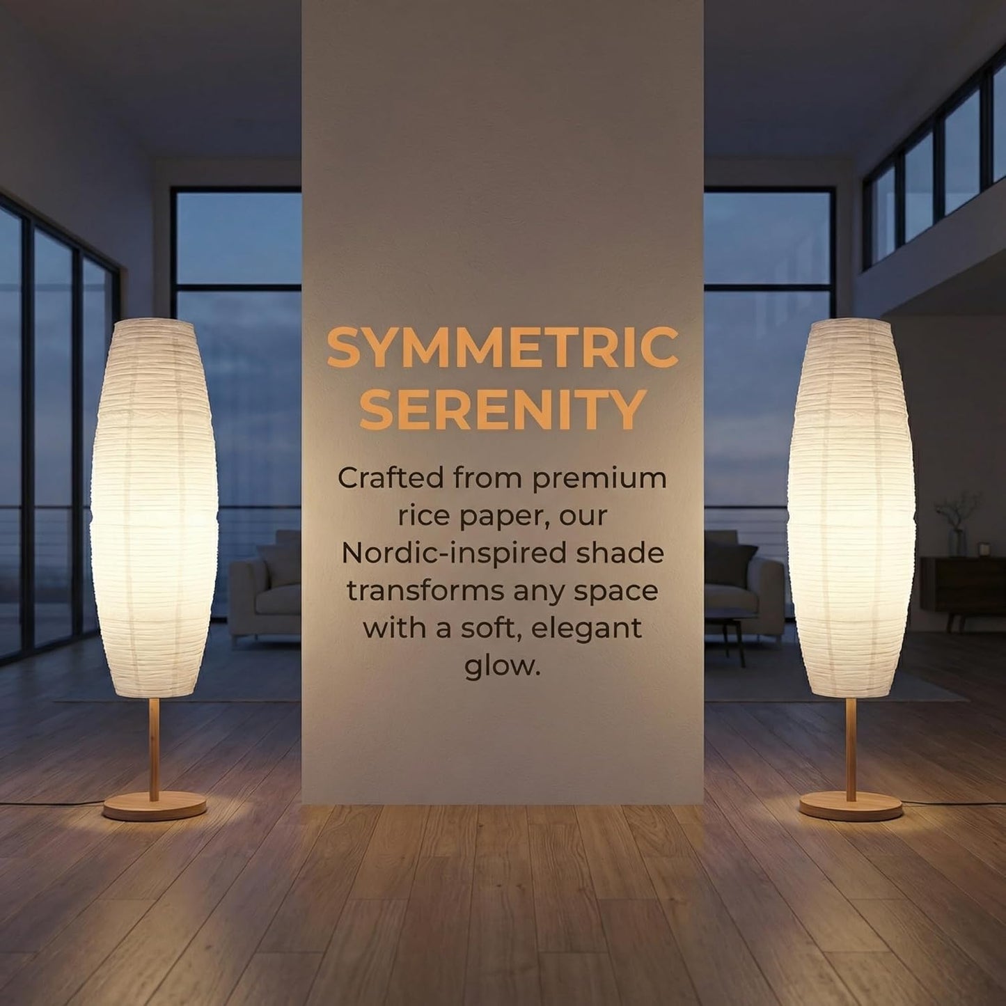Toyvian Lamp Shade: Foldable White Paper Floor Lampshade for Standing Floor Lamp Replacement, Soft Light Diffuser for Bedroom Living Room Decor, Easy Install (43.31"W x 7.87"H)