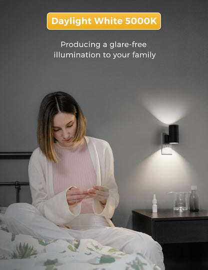 L LOHAS LED Night Light Plug in, Night Lights Plug into Wall, Light Sensor, 0-100LM Soft White 3000K, Dimmable Night Light, Modern Nightlight for Kids Bathroom Hallway Bedroom Kitchen Stairway, 2 Pack