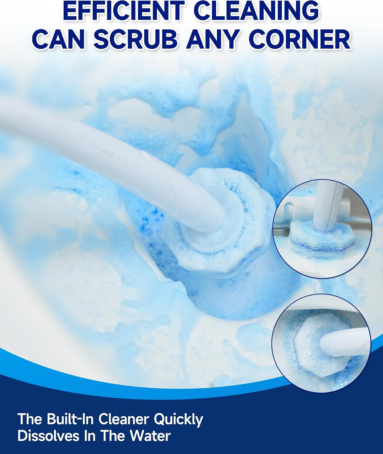 20 Count Toilet Wand Refills for Clorox, 5X Cleaning Power Toilet Bowl Cleaners & High-Density Disposable Toilet Scrubber Refill - No Falling Apart, Instant Foam for Bathroom Cleaning