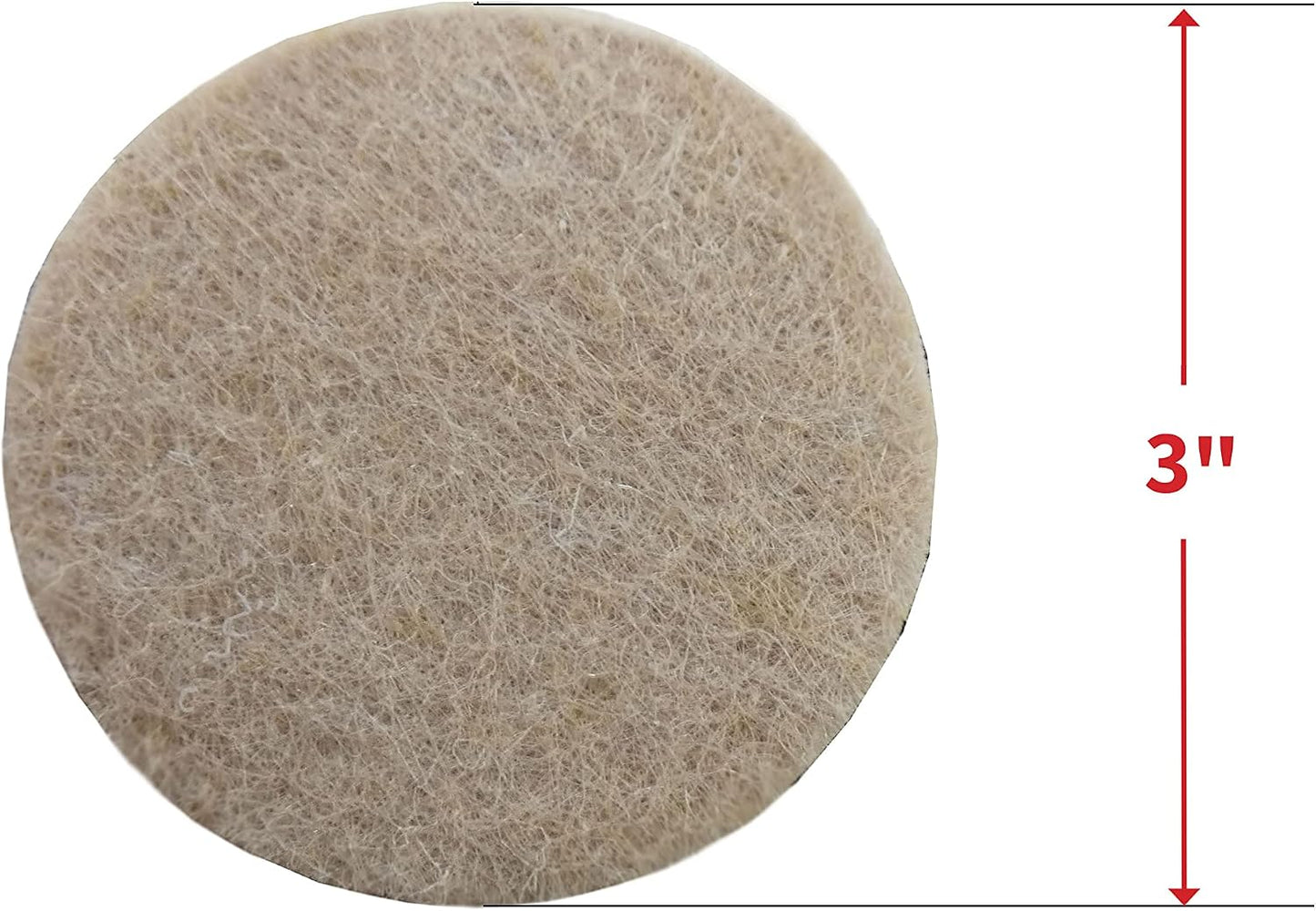 Felt So Good 8803E Self Adhesive Felt Furniture Pads 2", Beige, 48 Pack