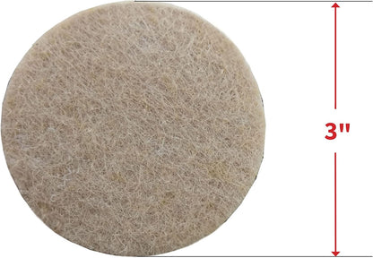 Felt So Good 8803E Self Adhesive Felt Furniture Pads 2", Beige, 48 Pack