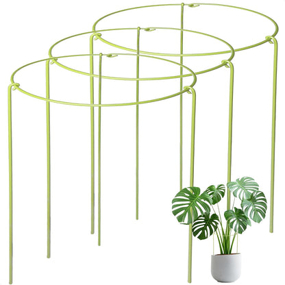6-Pack Plant Support Stakes for Indoor Plants, Adjustable Monstera Cages & Snake Plant Support Rings, Potted Plant Supports Garden Stakes (6" W x 11" H)