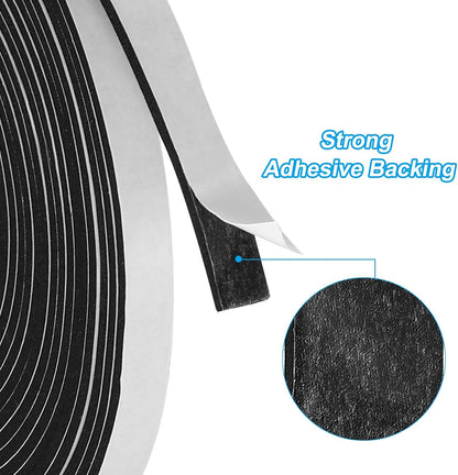 PATIKIL Weather Stripping Door Seal Strip, 3/8 Inch x 1/4 Inch x 32 Ft Self Adhesive Soundproof High Density Foam Tape Insulation for Door Window Air Conditioning, White - Colors A