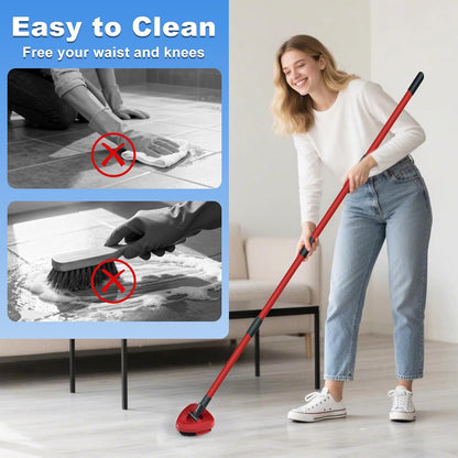Mop Heads Replacements,Mop Handle,Scrub Brush,Base for Ocedar Rinseclean 2 Tank,Include 2 Microfiber Mops Replace Head,30-58" Adjustable Mop Stick,1 Scrubber Head,1 Spin Base,Bucket not Included