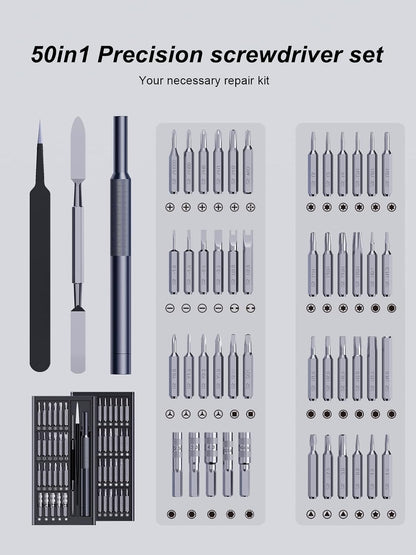 AXTH 25-in-1 Small Precision Screwdriver Set, Professional Magnetic Mini Repair Tool Kit for Phone, Computer, Watch, Laptop, Macbook, Ring Doorbell, Eyeglass, Electronic, [Bearing Steel] Screw Driver