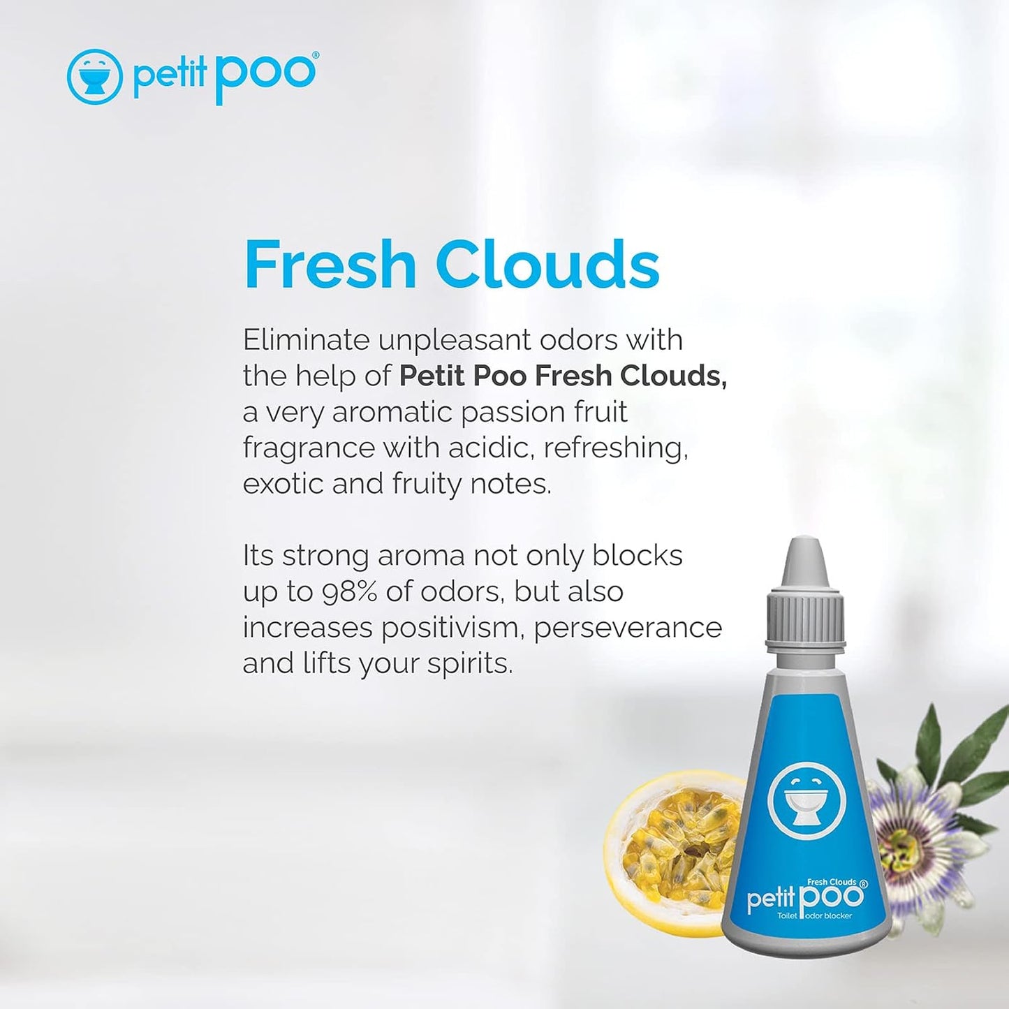 All Natural Toilet Odor Drops, Eliminator Deodorizer, Odor Blocker Liquid, Air Freshener - Travel Dropper personal Bottle, Strawberry