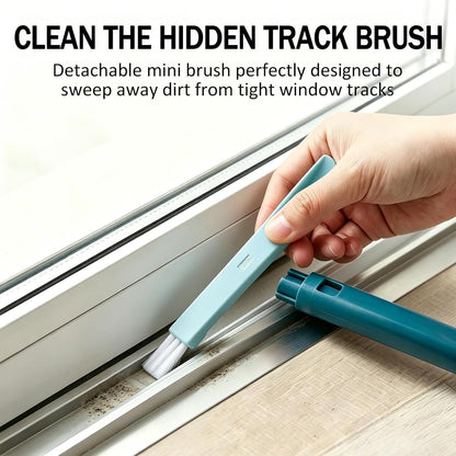 Window Screen Cleaning Brush, 2 in 1 Window Screen Cleaner Tool with Squeegee, Multi-Purpose Cleaning Brush for Patio, Door, Porch Screens