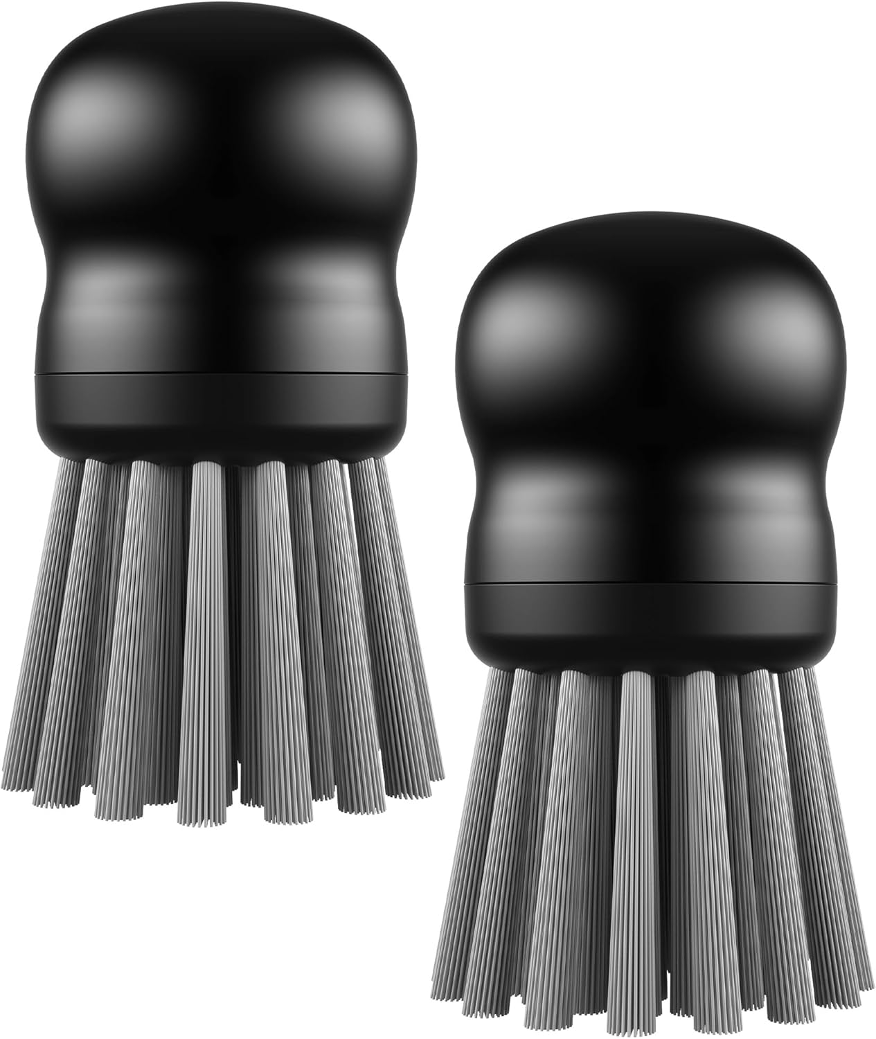 Mini Dish Brush for Cleaning Chicken Shredder, Palm Brush Dish Scrubber with Ergonomic Grip, Kitchen Brush for Washing Dishes, Pans, Pots, Sink (1, Black)