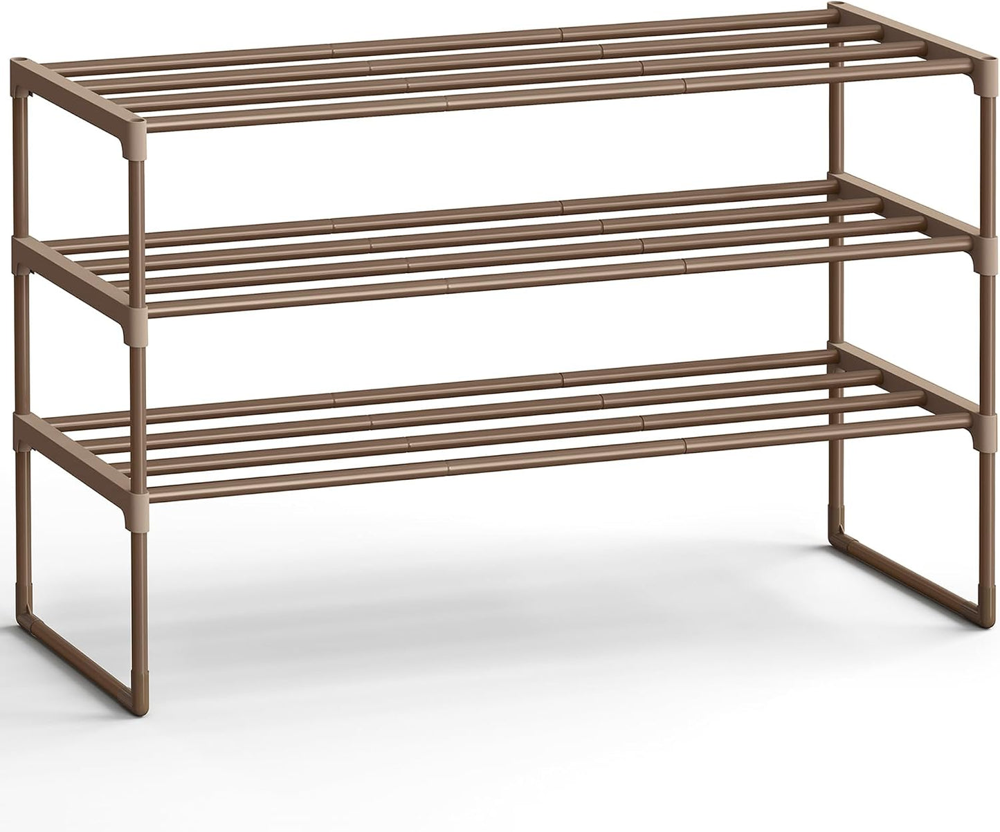 SONGMICS Shoe Rack, 6-Tier Shoe Organizer, Metal Storage Shelf, Upright or Upside Down, for 24-30 Pairs, Stackable, for Entryway, 11.8 x 36.2 x 42.7 Inches, Black ULSA306BH01