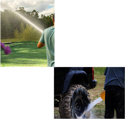 Fireman Style Hose Nozzle - Heavy Duty Hose Spray Nozzle, Garden Hose Nozzle, High Pressure Sprayer Nozzle to Wash Your Car or Water Your Garden – Leak Proof, Universal Fit Garden Hoses