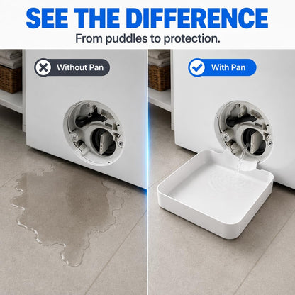 Universal Front-Load Washing Machine Drain Pan, Washer Drain Pan, Washing Machine Drainage Tray, Easy Installation for Apartments, Garages, and Rentals (drip Tray)