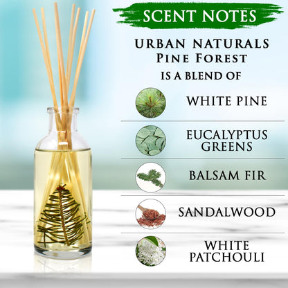Urban Naturals Smoked Vanilla Reed Diffuser Set with Vanilla Bean, Sandalwood & Leather | Made in the USA - Colors A