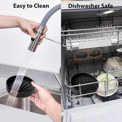 Sponge Holder for Scrub Daddy with Suction Cups and Drain Spout Kitchen Sink Caddy Organizer, Soap Dishes Holder Accessories Rack, Dishwasher Safe - 4.7"x4.7", Green