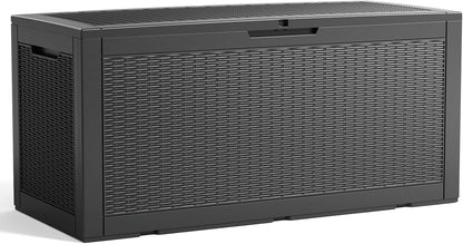 50Gal Outdoor Storage Box Anti-Theft Delivery Box Lockable Deck Box | Heavy-duty UV & weatherproof resin for secure parcel drop, patio cushion storage, garden tools & porch package organization