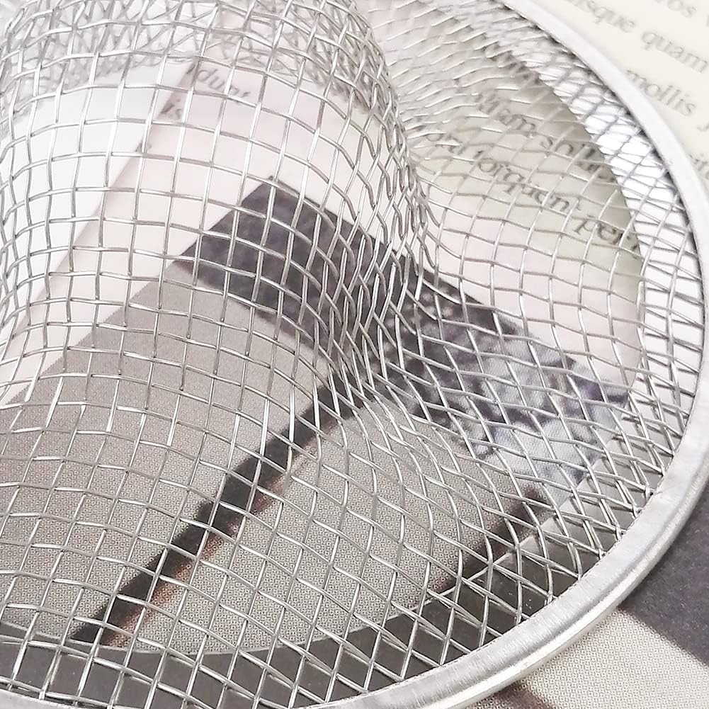 10pcs Mesh Sink Strainer, 4.5" Diameter Stainless Steel Slop Basket Filter Trap, Metal Kitchen Drain Strainer, Hair Basket Drain - Fits Most Kitchen Sinks, Bathroom Sinks,Shower Drains,Floor Drain