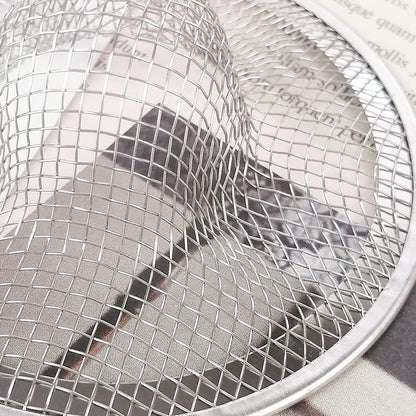 10pcs Mesh Sink Strainer, 4.5" Diameter Stainless Steel Slop Basket Filter Trap, Metal Kitchen Drain Strainer, Hair Basket Drain - Fits Most Kitchen Sinks, Bathroom Sinks,Shower Drains,Floor Drain