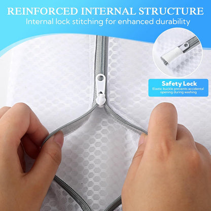 18-Pack Durable Mesh Laundry Bags for Delicates, 12x16 Inches Reusable Lingerie Wash Bags for Washing Delicates with Sturdy Zipper, Protect Clothes in Washing Machine for Home, College & Dorm