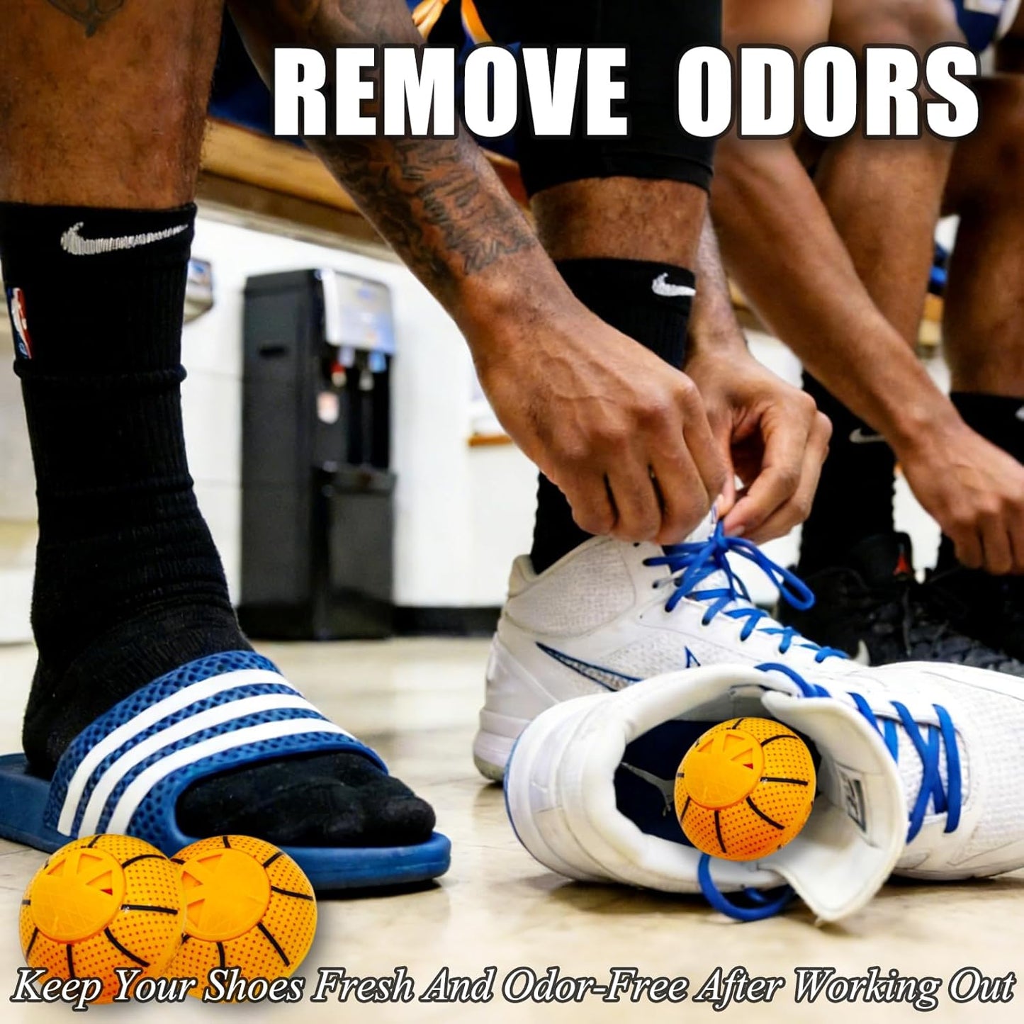 Shoe Deodorizer Balls, Professional Shoe Balls Odor Eliminator, 6pcs Sneaker Balls Deodorizer Strong for Smell Freshener Shoes Boots Wardrobe Bags