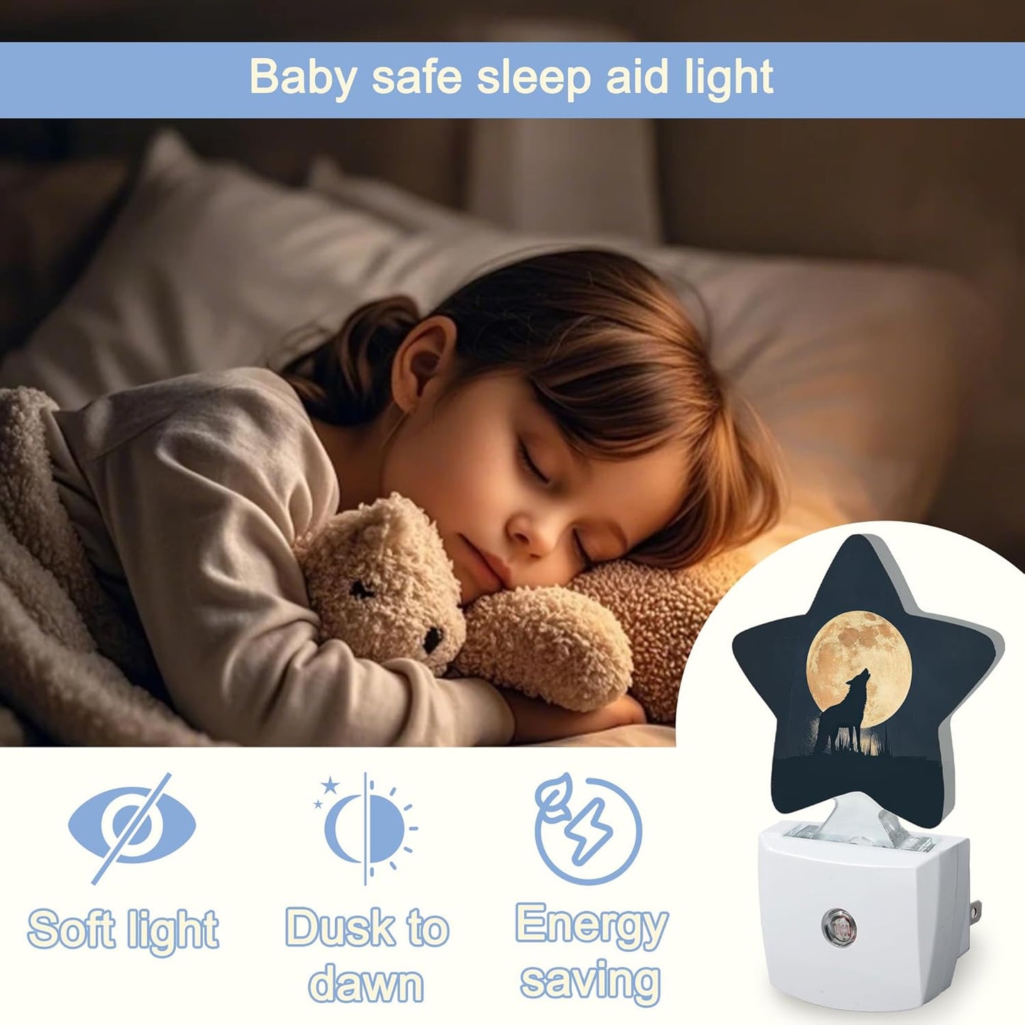 Lavender Butterfly Nightlight,Summer Flowers Star Night Lights Plug into Wall Decorations for Bedroom Bathroom,Dusk to Dawn Sensor Kitchen Hallway Stairs Energy Efficient Desk Lamp