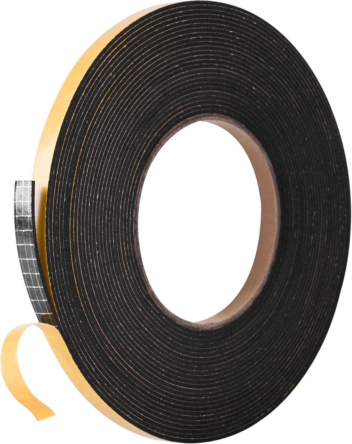 Kikerike Self Adhesive Foam Tape Weatherstrip 1/2In x 1/4In x 16.5Ft High Density Foam Insulation Strips Seal Weather Stripping with Strong Adhesive for Door and Window Sound Isolation Soundproofing