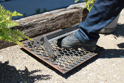 Steel Expanded Iron Heavy Duty Outdoor Boot and Shoe Scraper Cleaner 19 to 34 Inches (22x34 Inches Large)