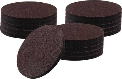 16 Pcs 3"/75mm Felt Furniture Pads Brown Round Self Adhesive | 5mm Thick, Anti Scratch Floor Protectors, For Furniture Feet Chair Legs