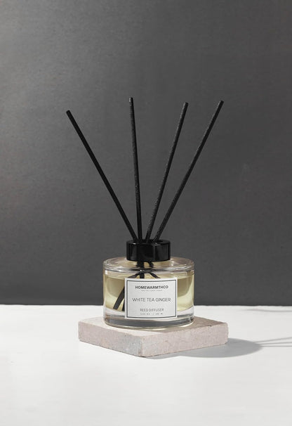Clean Linen Reed Diffuser Set - Luxury Fragrance Reed Diffusers for Home. Office, Bathroom, Kitchen and Home Decor - Long-Lasting Scent with Non-Toxic Oils (5.63 oz, 160ml)