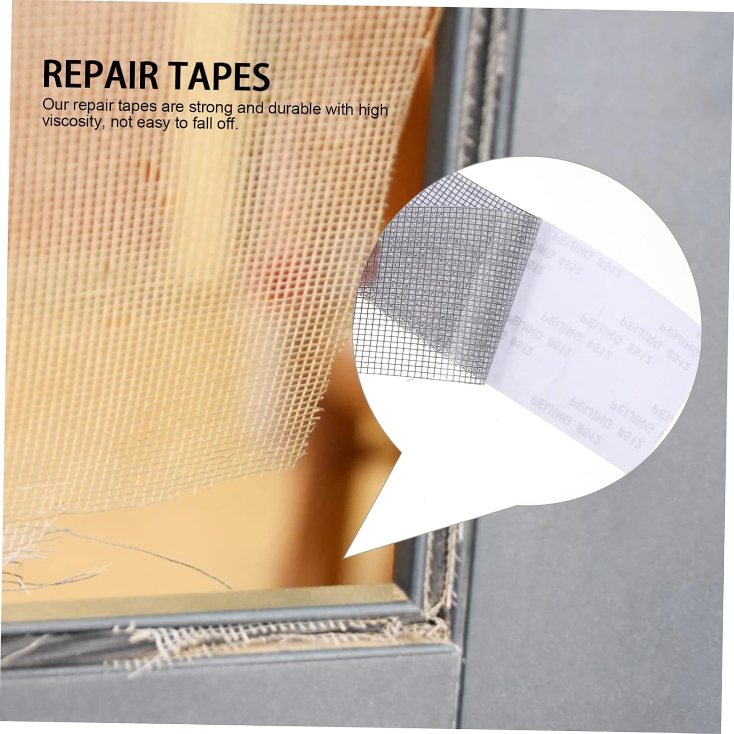 Screen Mesh Roll Repair Kit Window Screen Door Patch Tape PVC Strong Adhesive Easy to Cut Transparent 5cm x 2m