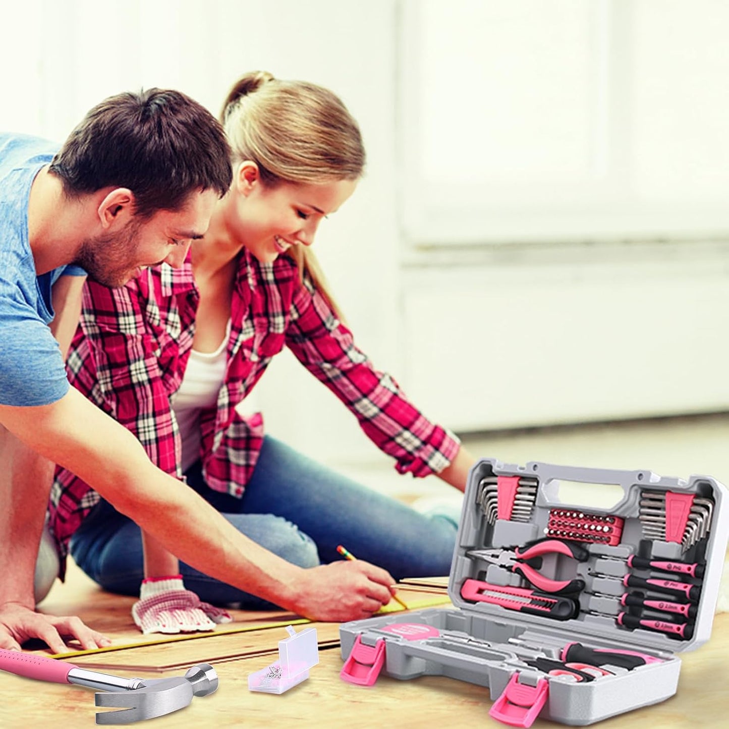 WINNER 156-Piece Delicate All-Purpose Home Tool Kit in Foldable Toolbox, Unisex | Complete and Essential Hand Tools Set for General House Repairs, Dorm, Apartments, Perfect Father's Day Gift