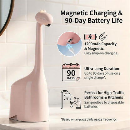 Automatic Foaming Soap Dispenser,10oz/300ml Touchless Smart Dispenser,Rechargeable Electric with 3-Level Adjustable Foam,IPX5 Waterproof for Bathroom Kitchen,White