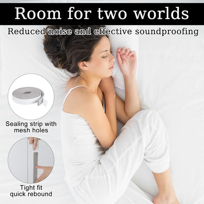 Weather Stripping Door Seal Strip, Self Adhesive Foam Tape Weatherstrip, Door Soundproofing Weatherproof Insulation Closed Cell Tape for Doors, Windows, Air Conditioners (1.2"x 0.4"x 2.18 Ft, Grey)
